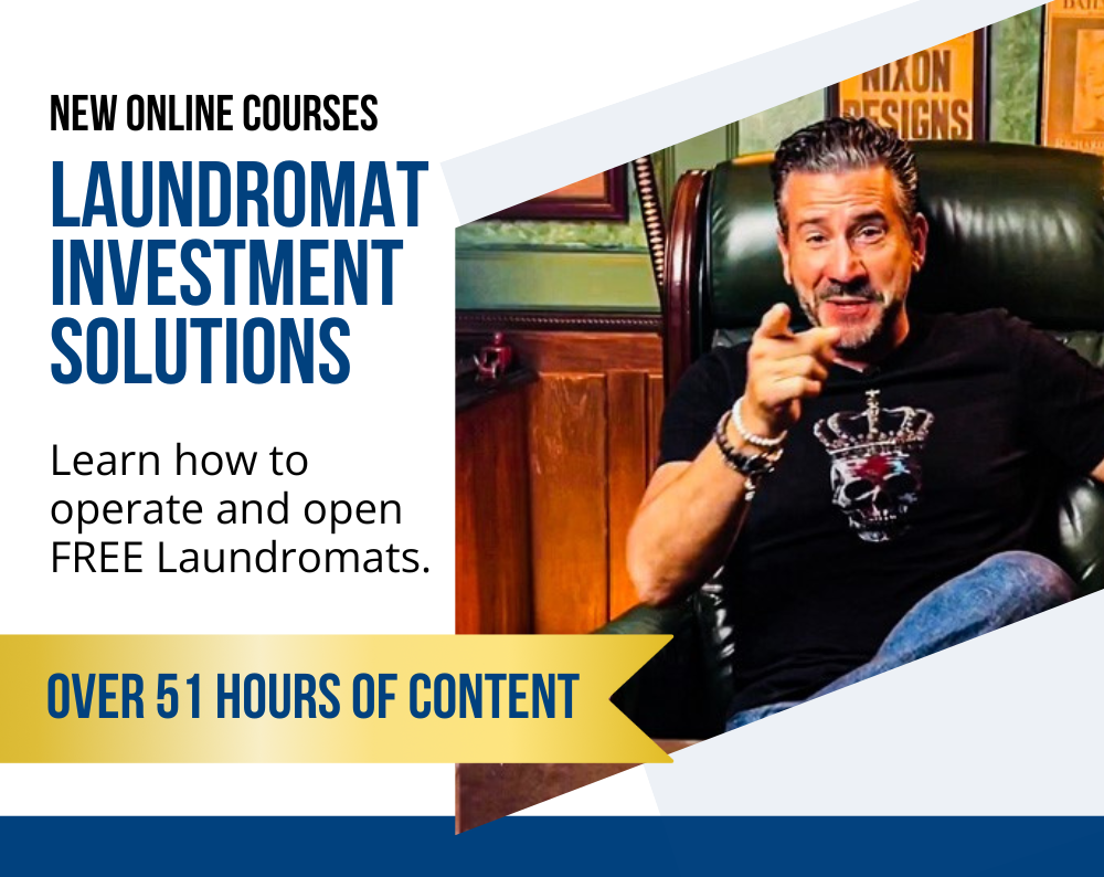 Free Laundromat business course dashboard preview.